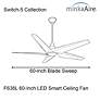 6_60" Minka Aire Switch Black 5-Blade LED Smart Ceiling Fan more views