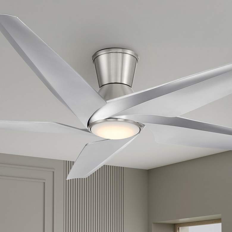 Image 5 60" Minka-Aire Switch LED Brushed Nickel Ceiling Fan with Remote more views
