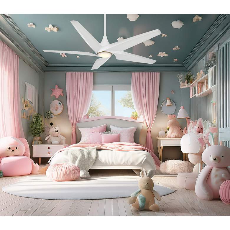 Image 4 60" Minka-Aire Switch LED Flat White Ceiling Fan with Remote more views