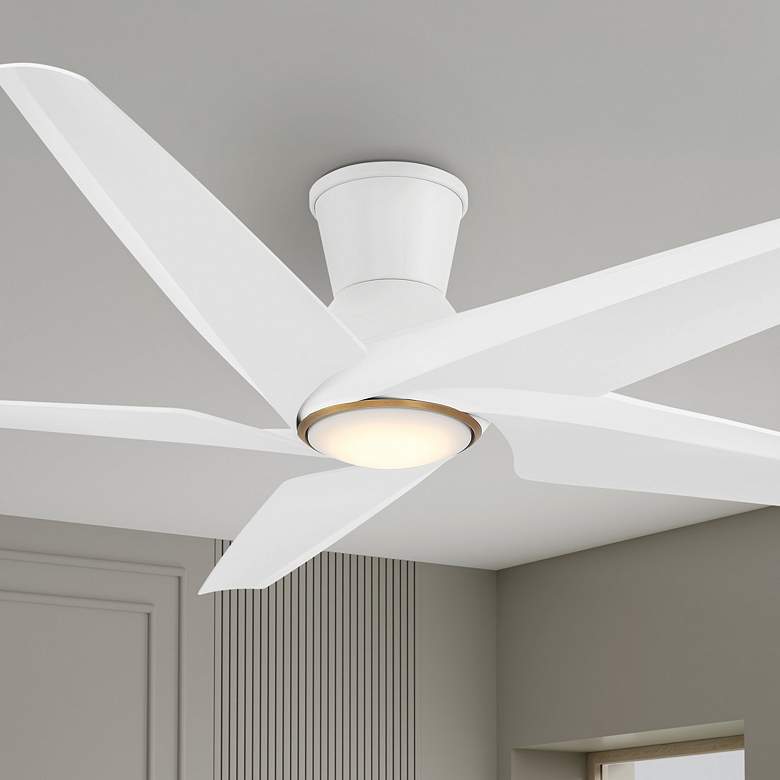 Image 5 60" Minka-Aire Switch LED Flat White Ceiling Fan with Remote more views