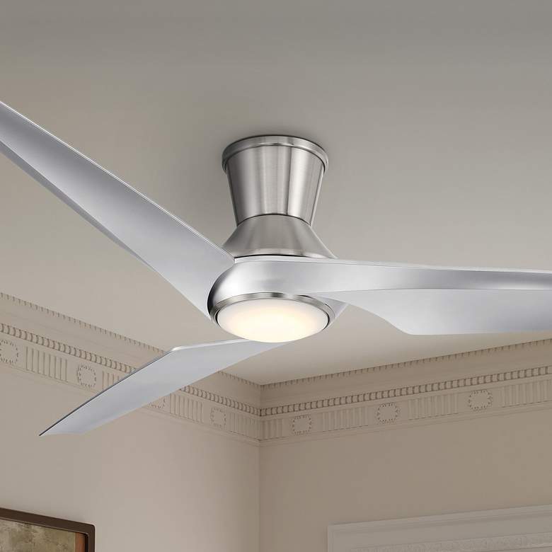 Image 5 60" Minka-Aire Switch LED Nickel 3-Blade Ceiling Fan with Remote more views