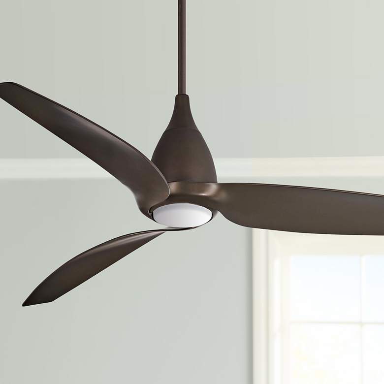 Image 1 60 inch Minka Aire Tear Bronze LED Large Ceiling Fan with Remote