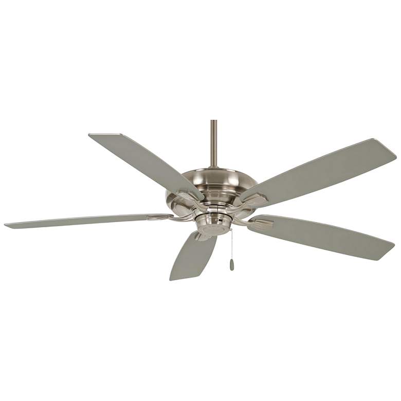 Image 2 60" Minka Aire Watt Brushed Nickel Pull Chain Ceiling Fan