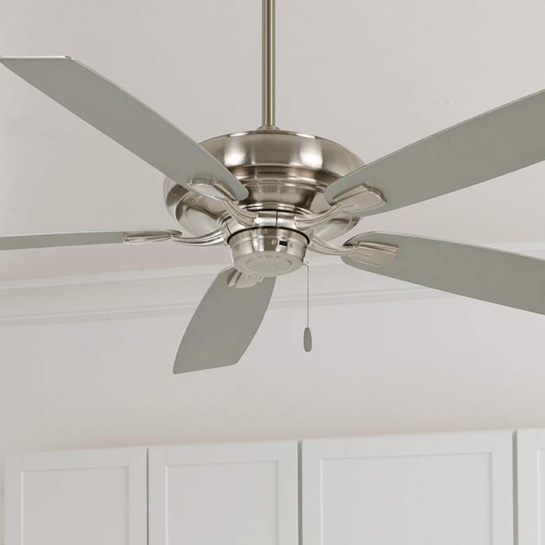 Image 1 60 inch Minka Aire Watt Brushed Nickel Pull Chain Ceiling Fan