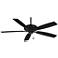 60" Minka Aire Watt Coal Black Indoor Pull Chain Ceiling Fan