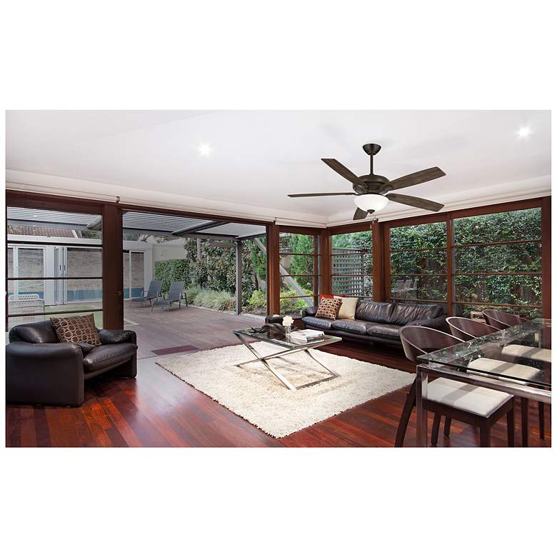 Image 5 60" Minka Aire Watt II Bronze LED Ceiling Fan with Pull Chain more views