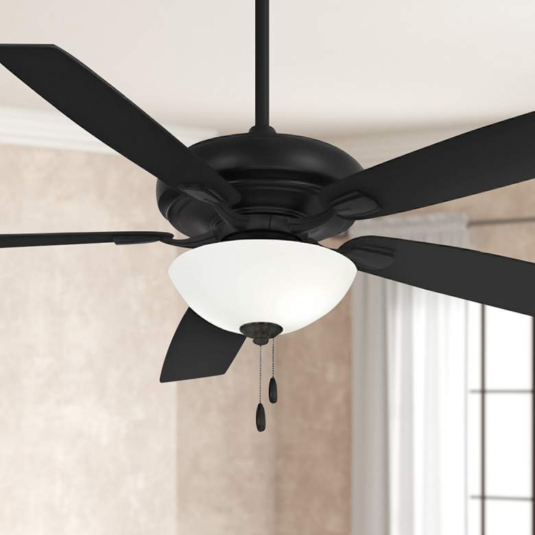 Image 1 60" Minka Aire Watt II Coal Black LED Indoor Pull Chain Ceiling Fan