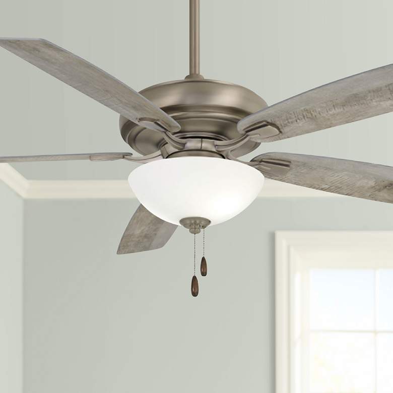 Image 1 60" Minka Aire Watt II Nickel LED Indoor Pull Chain Ceiling Fan