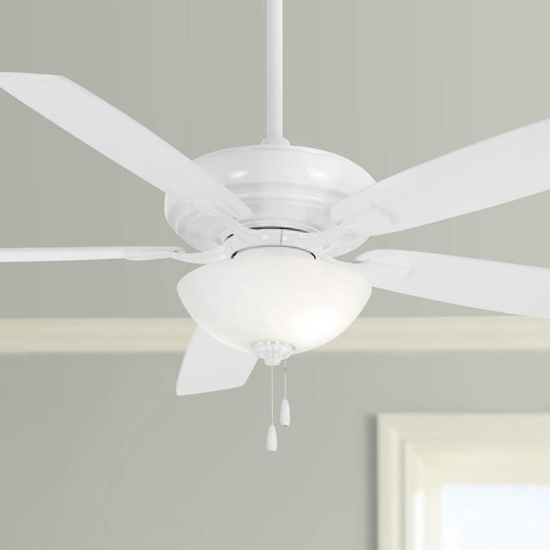 Image 1 60 inch Minka Aire Watt II White Pull Chain LED Ceiling Fan