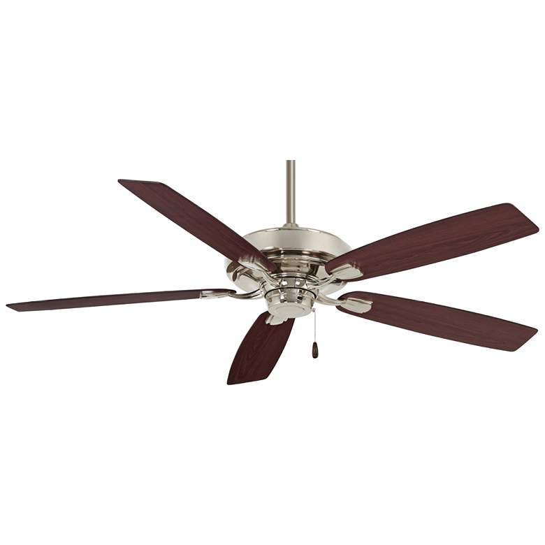 Image 2 60 inch Minka Aire Watt Polished Nickel Indoor Pull Chain Ceiling Fan