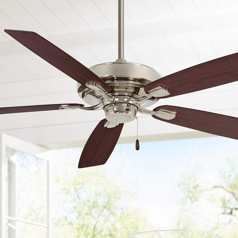 Image 1 60" Minka Aire Watt Polished Nickel Indoor Pull Chain Ceiling Fan