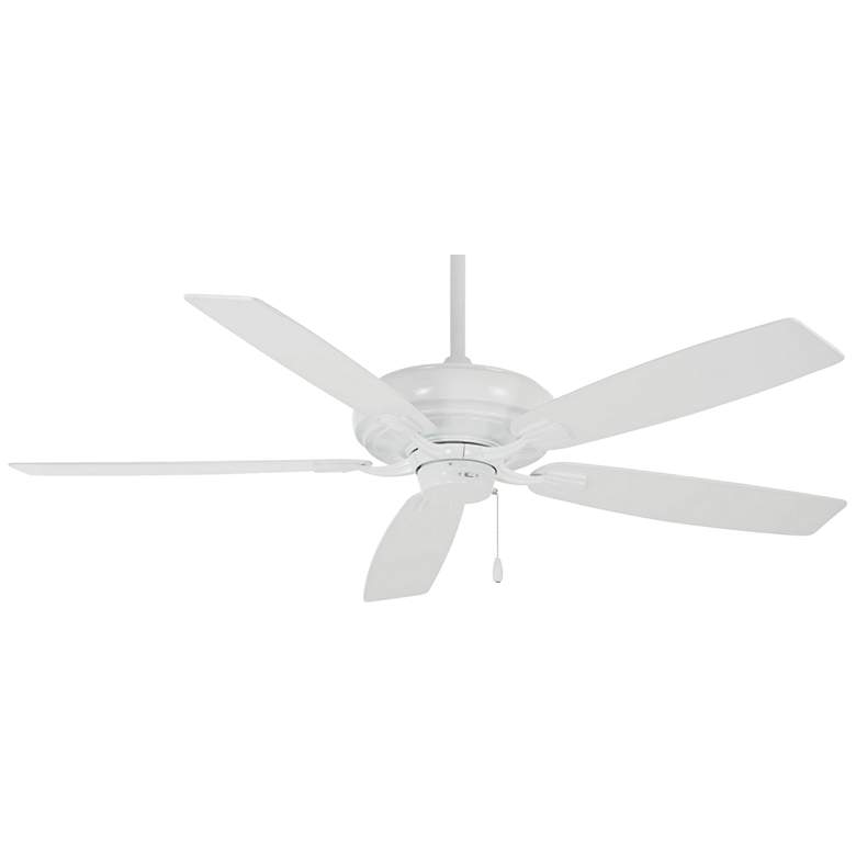 Image 2 60 inch Minka Aire Watt White Pull Chain Indoor Ceiling Fan