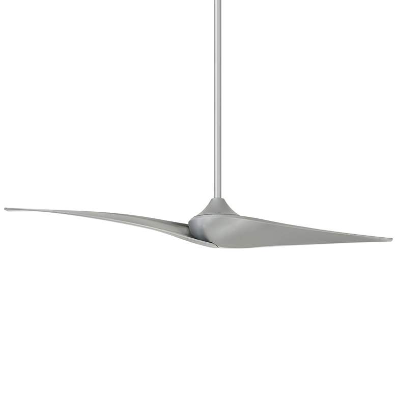Image 2 60 inch Minka Aire Wave II Silver Modern Two Blade Ceiling Fan with Remote