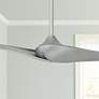 60" Minka Aire Wave II Silver Modern Two Blade Ceiling Fan with Remote