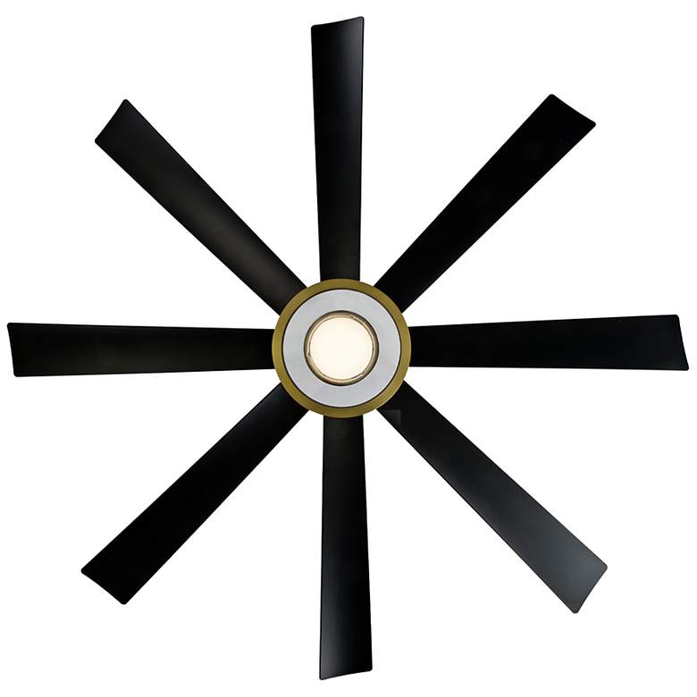 Image 6 60" Modern Forms Aura Black and Brass LED Smart Ceiling Fan more views