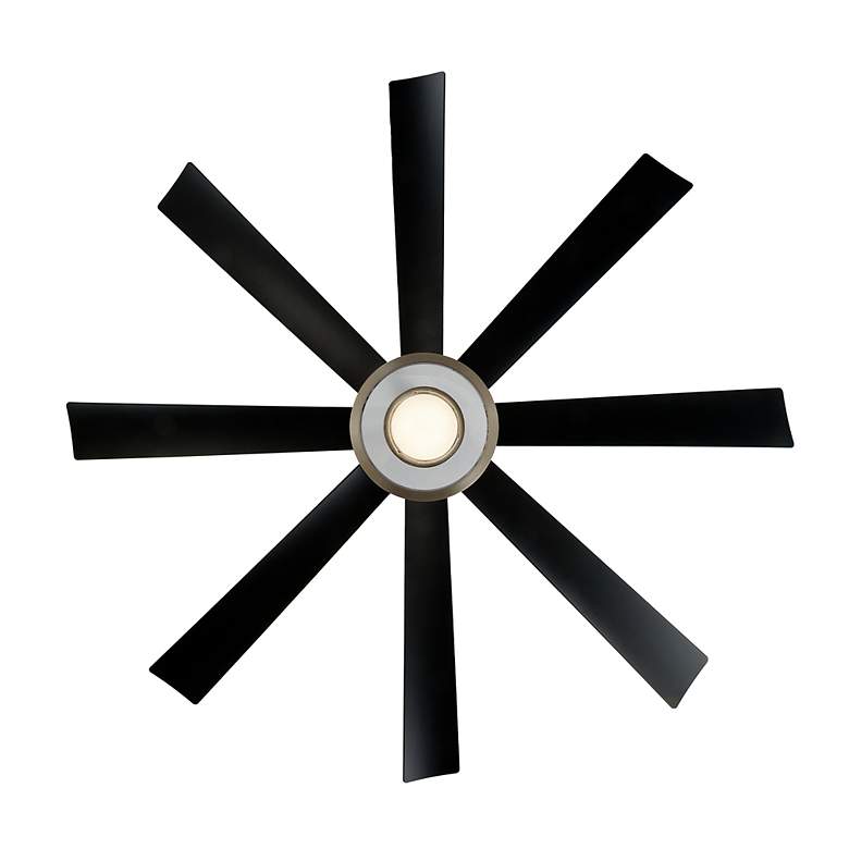 Image 4 60" Modern Forms Aura Black and Nickel LED Smart Ceiling Fan more views
