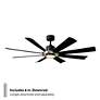5_60" Modern Forms Aura Black and Nickel LED Smart Ceiling Fan more views