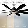 6_60" Modern Forms Aura Black and Nickel LED Smart Ceiling Fan more views