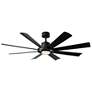 2_60" Modern Forms Aura Matte Black LED Smart Ceiling Fan