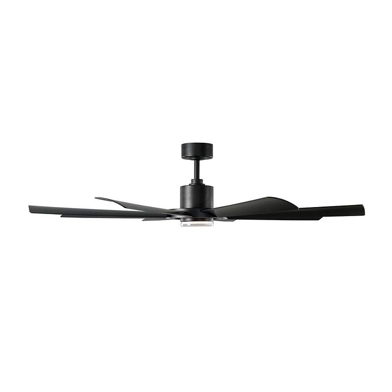 Image 4 60" Modern Forms Aura Matte Black LED Smart Ceiling Fan more views