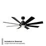 6_60" Modern Forms Aura Matte Black LED Smart Ceiling Fan more views