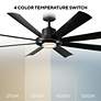 7_60" Modern Forms Aura Matte Black LED Smart Ceiling Fan more views