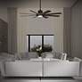 60" Modern Forms Aura Matte Black LED Smart Ceiling Fan