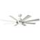 60" Modern Forms Aura White and Nickel LED Smart Ceiling Fan