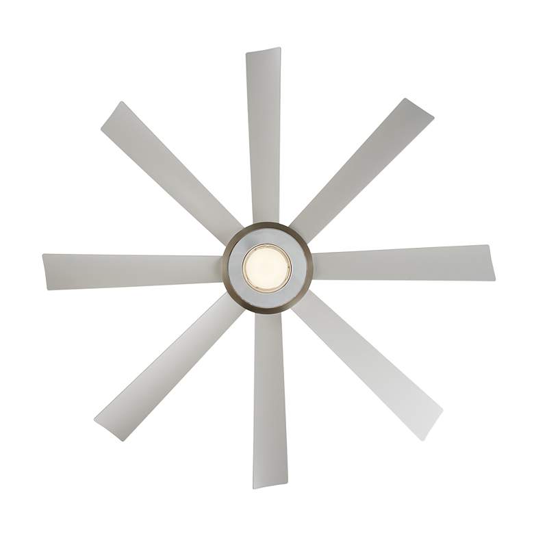 Image 4 60" Modern Forms Aura White and Nickel LED Smart Ceiling Fan more views