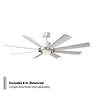 5_60" Modern Forms Aura White and Nickel LED Smart Ceiling Fan more views