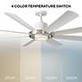 6_60" Modern Forms Aura White and Nickel LED Smart Ceiling Fan more views