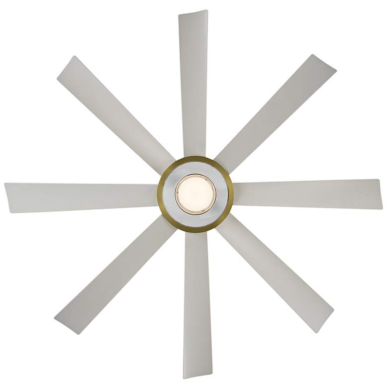 Image 5 60" Modern Forms Aura White and Soft Brass LED Smart Ceiling Fan more views