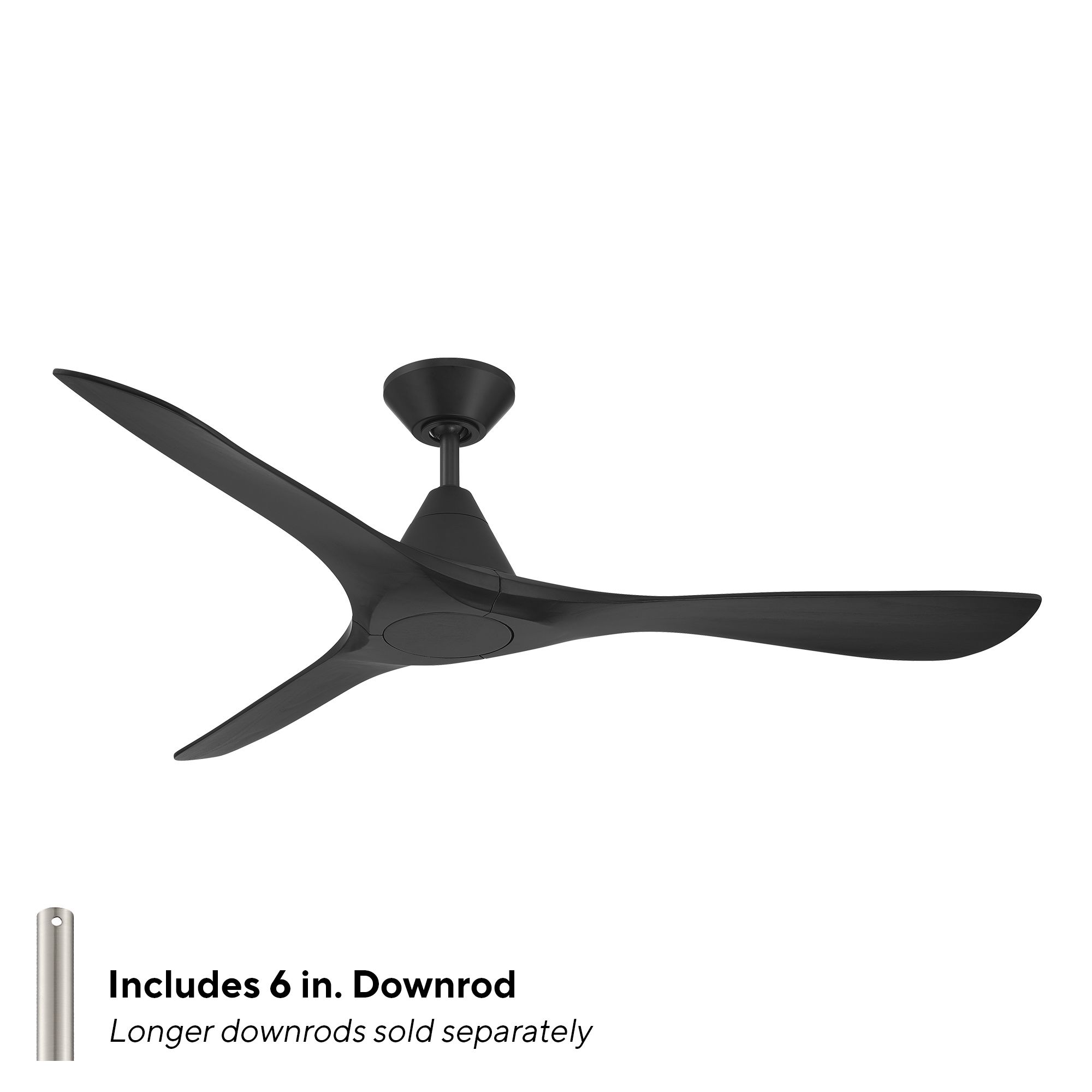 Image 5 60" Modern Forms Carve Matte Black Smart Ceiling Fan more views