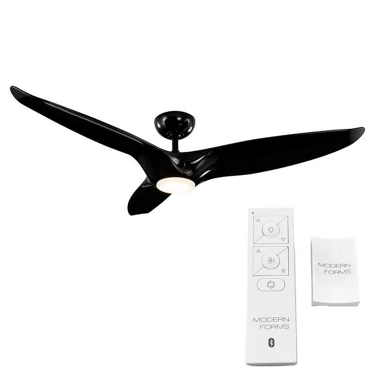 Image 7 60" Modern Forms Morpheus III Gloss Black 2700K LED Smart Ceiling Fan more views