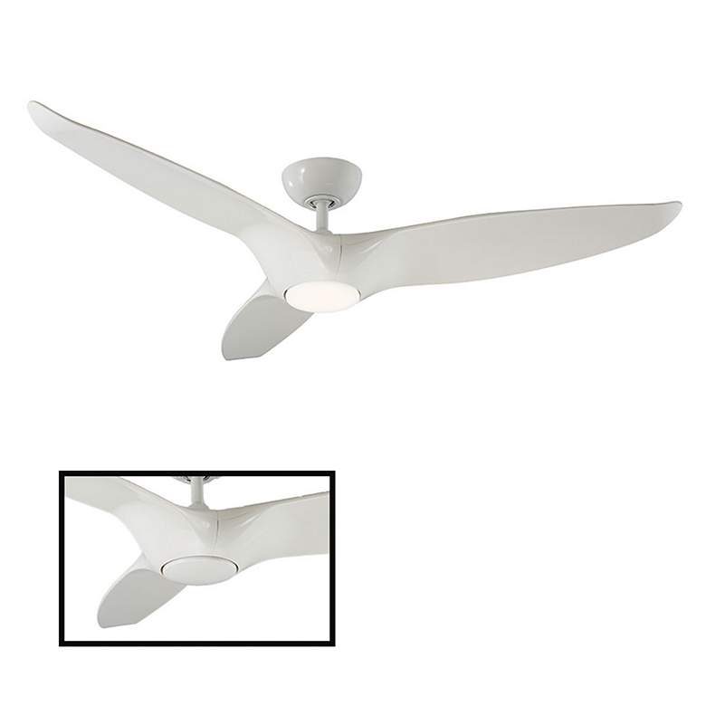 Image 2 60 inch Modern Forms Morpheus III Gloss White 2700K LED Smart Ceiling Fan more views