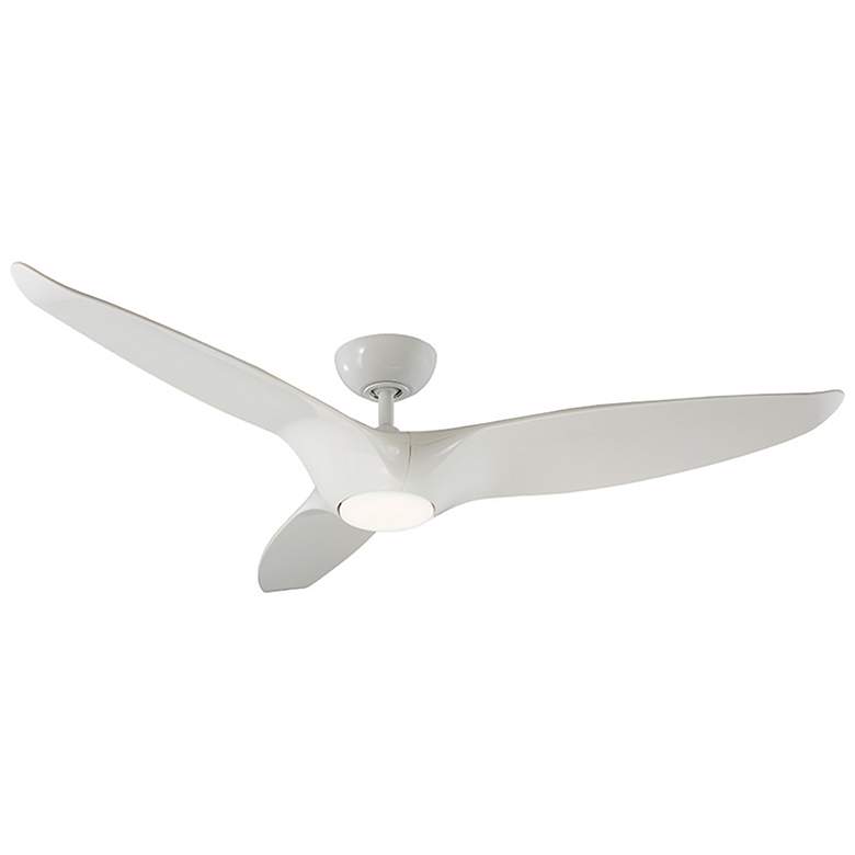 Image 1 60" Modern Forms Morpheus III Gloss White 3500K LED Smart Ceiling Fan