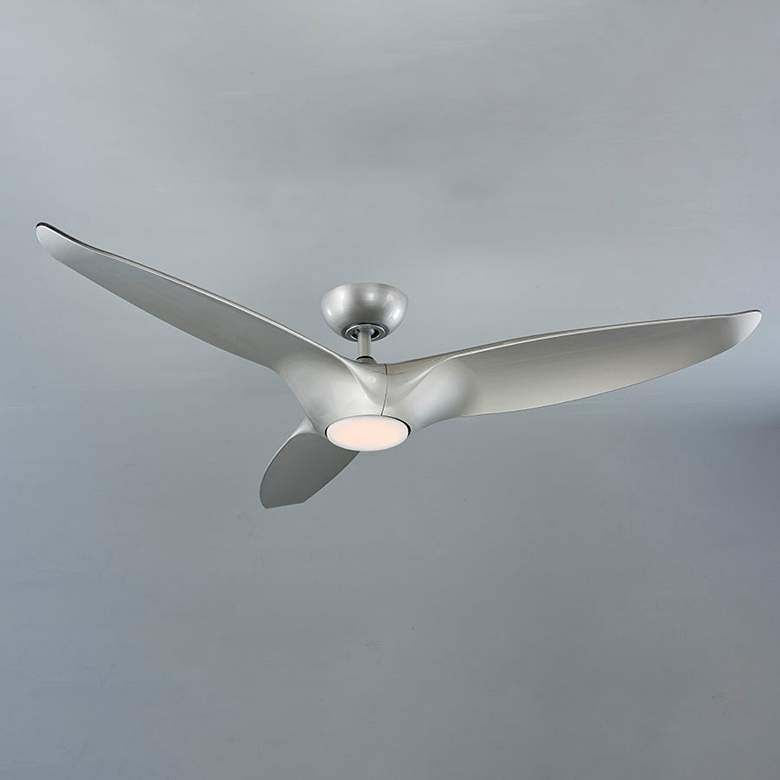 Image 6 60 inch Modern Forms Morpheus III Silver LED Wet Rated Hugger Smart Fan more views