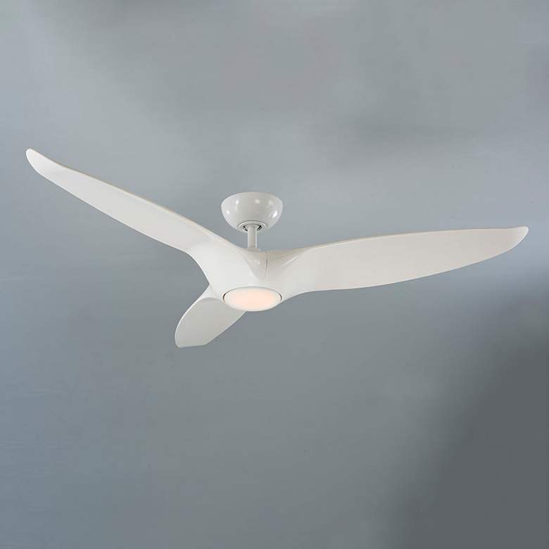 Image 6 60" Modern Forms Morpheus III White LED Wet Rated Smart Ceiling Fan more views