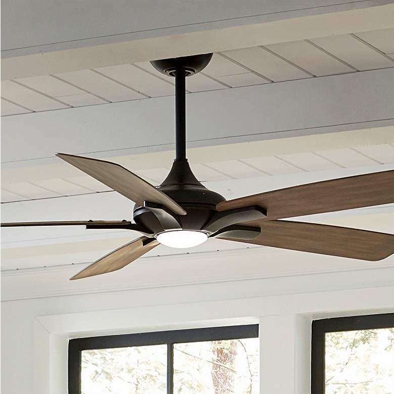 Image 2 60" Modern Forms Mykonos-5 Bronze LED Smart Ceiling Fan