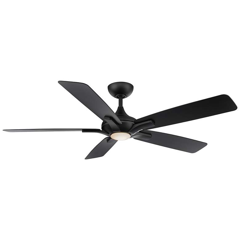 Image 1 60 inch Modern Forms Mykonos 5 Matte Black 2700K LED Smart Ceiling Fan