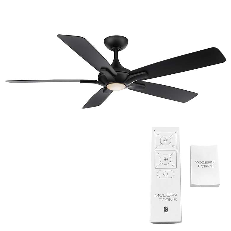 Image 6 60" Modern Forms Mykonos 5 Matte Black LED Ceiling Fan more views