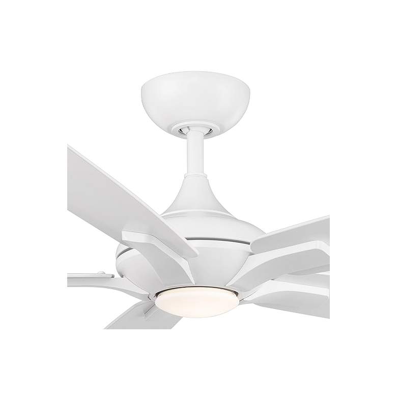 Image 2 60 inch Modern Forms Mykonos 5 Matte White LED Smart Ceiling Fan more views