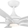 60" Modern Forms Mykonos 5 Matte White LED Smart Ceiling Fan