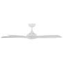 60" Modern Forms Mykonos 5 Matte White LED Smart Ceiling Fan