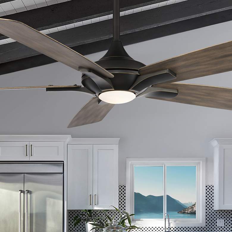 Image 1 60" Modern Forms Mykonos 5 Oil-Rubbed Bronze LED Ceiling Fan