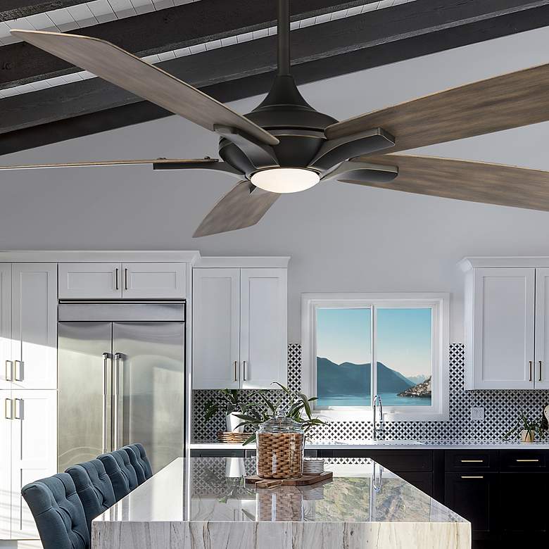 Image 6 60" Modern Forms Mykonos 5 Oil-Rubbed Bronze LED Ceiling Fan more views