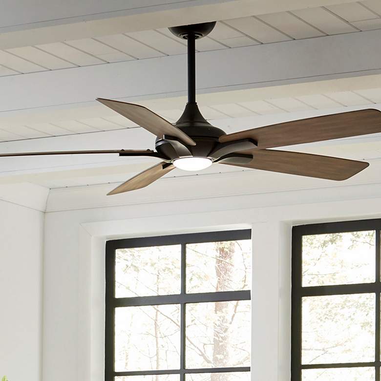 Image 1 60" Modern Forms Mykonos Bronze 2700K LED Smart Ceiling Fan