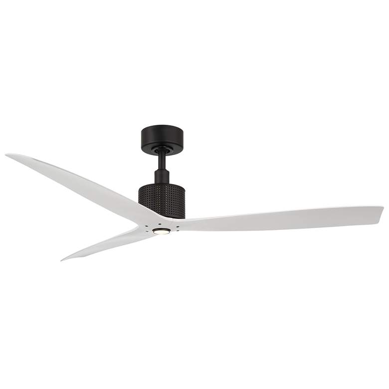 Image 1 60" Modern Forms Spinster Black and White Wet Smart LED Ceiling Fan