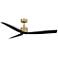 60" Modern Forms Spinster Brass and Black Wet Smart LED Ceiling Fan