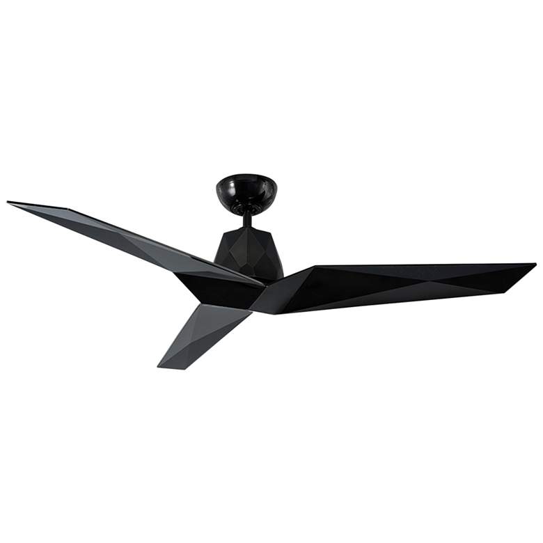 Image 2 60" Modern Forms Vortex Gloss Black Wet Rated Smart Ceiling Fan